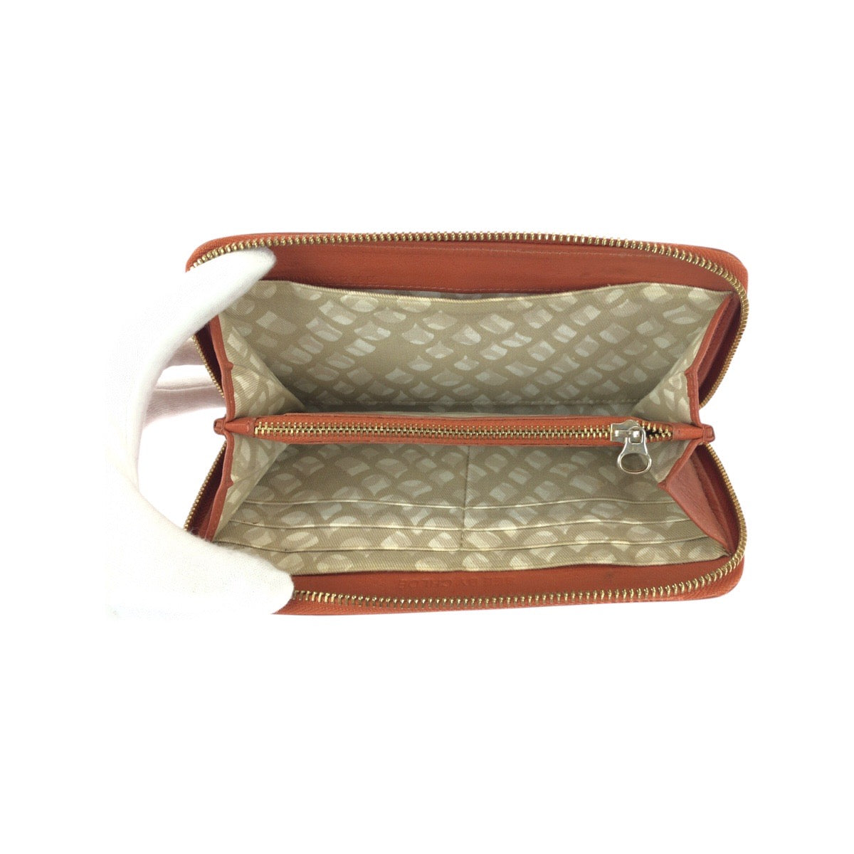 22367
Chloe クロエ リジー オレンジ コーラルオレンジ ゴールド金具 レザー B066YT 長財布 ロングウォレット レディース AB3