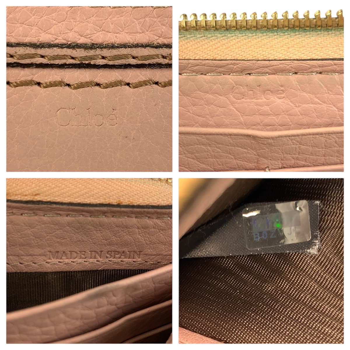 22369
Chloe クロエ マーシー ピンク ゴールド金具 レザー BOZVJL 長財布 ロングウォレット レディース AB3