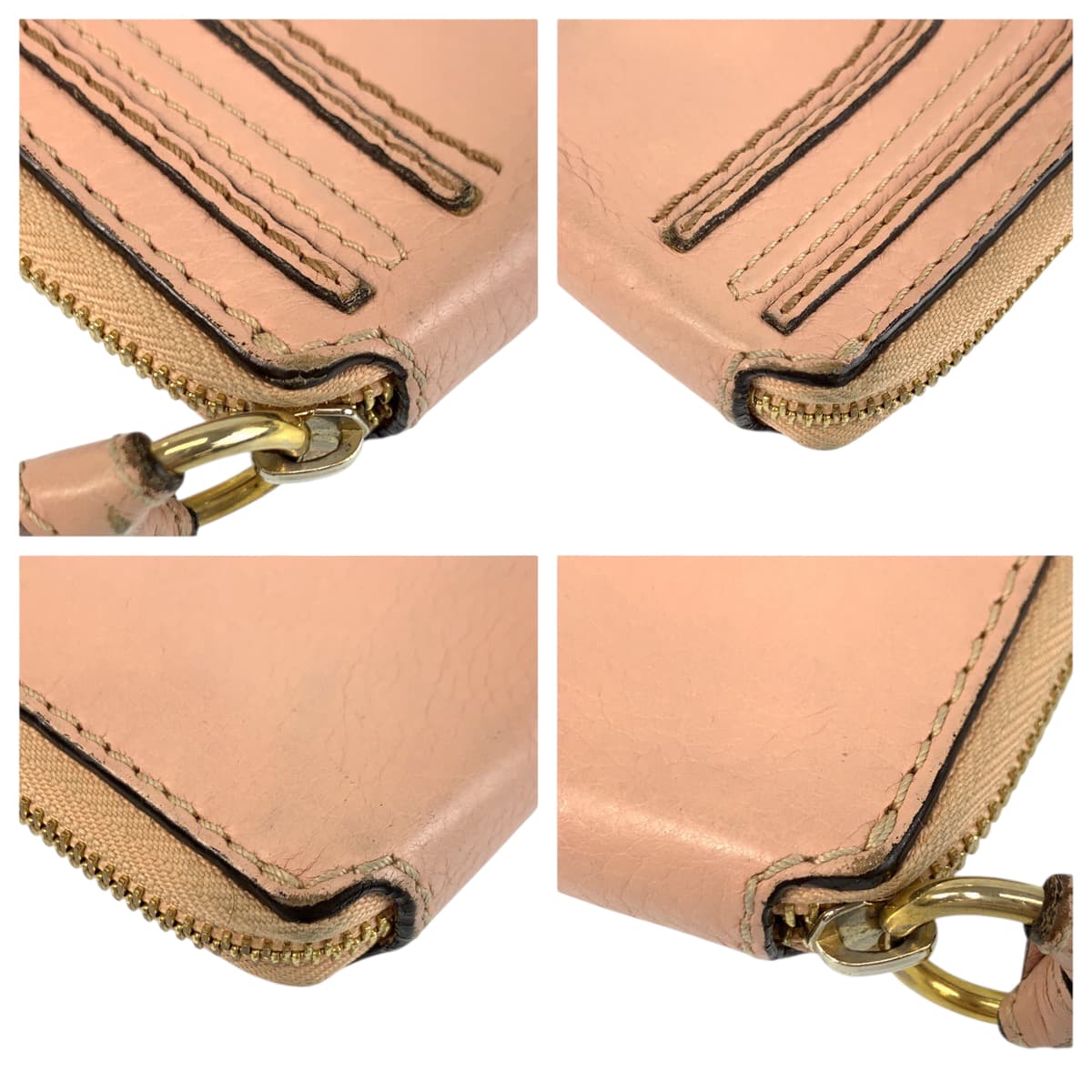 22369
Chloe クロエ マーシー ピンク ゴールド金具 レザー BOZVJL 長財布 ロングウォレット レディース AB3