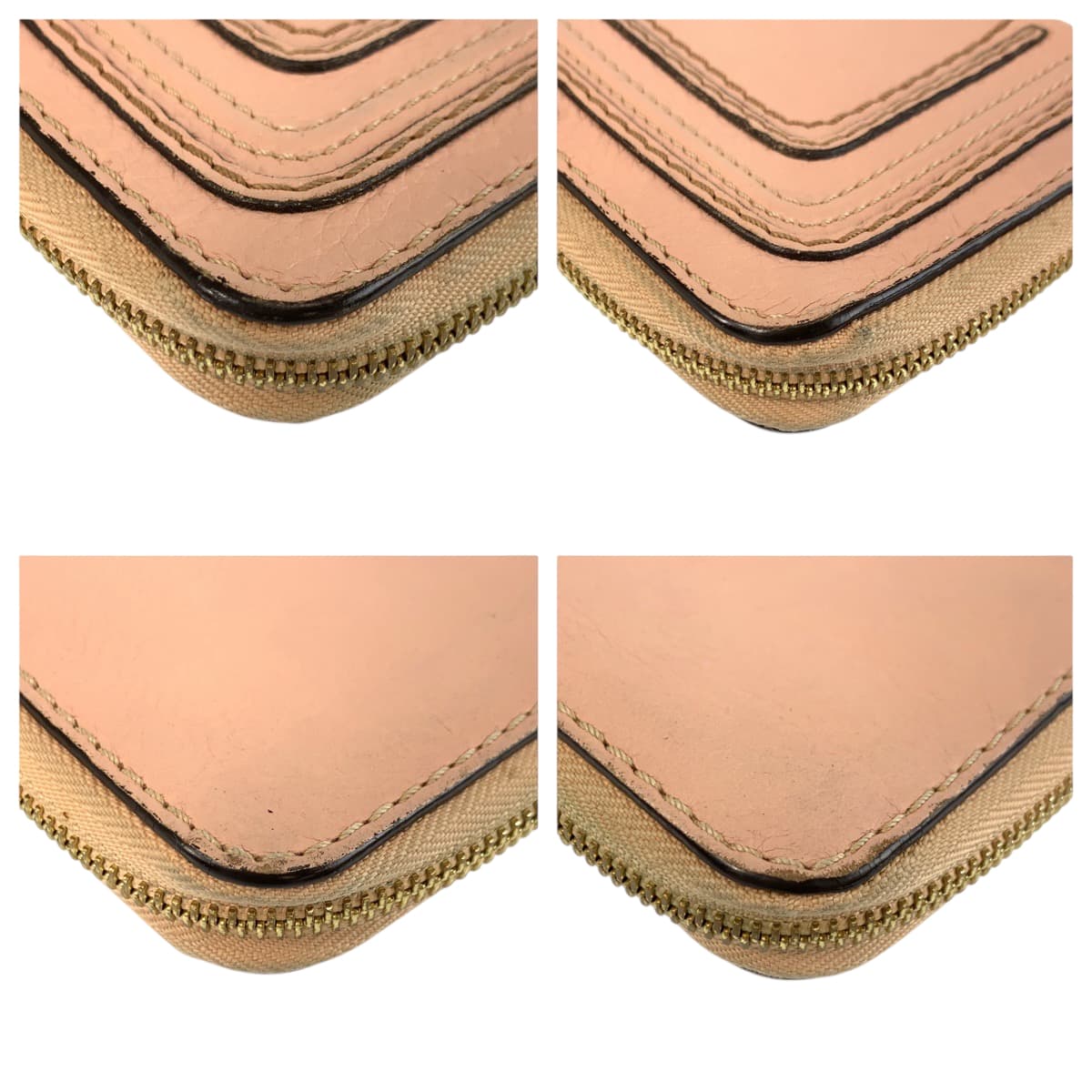 22369
Chloe クロエ マーシー ピンク ゴールド金具 レザー BOZVJL 長財布 ロングウォレット レディース AB3