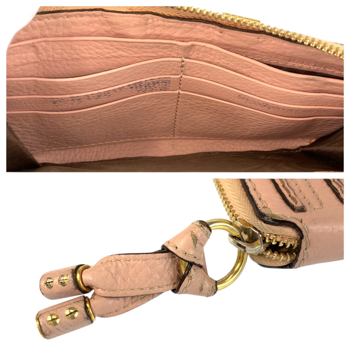 22369
Chloe クロエ マーシー ピンク ゴールド金具 レザー BOZVJL 長財布 ロングウォレット レディース AB3