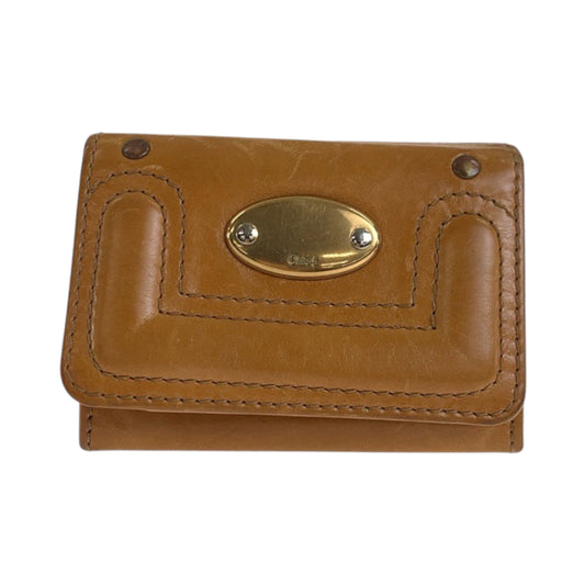 22373
Chloe クロエ ブラウン キャメル ゴールド金具 レザー カードケース 名刺入れ レディース AB2