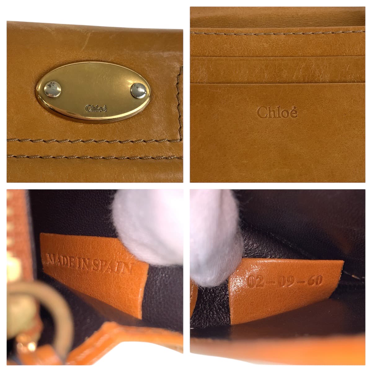 22373
Chloe Brown Camel Gold Hardware Leather Card Case Business Card Holder Ladies AB2