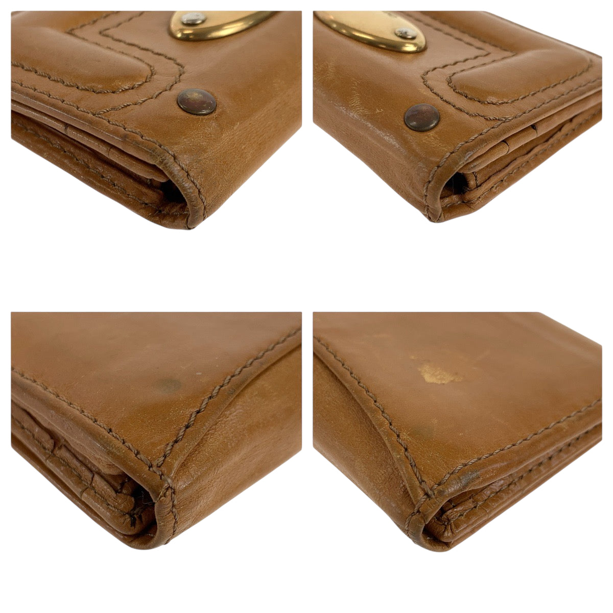22373
Chloe Brown Camel Gold Hardware Leather Card Case Business Card Holder Ladies AB2