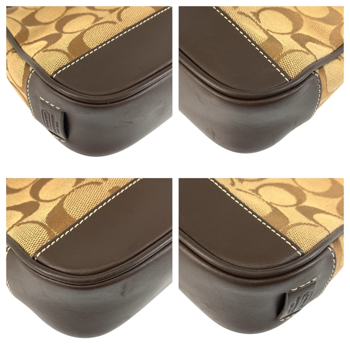 22374
COACH コーチ シグネチャー ベージュ ブラウン シルバー金具 キャンバス / レザー B06Z-6094 ハンドバッグ アクセサリーポーチ レディース A7