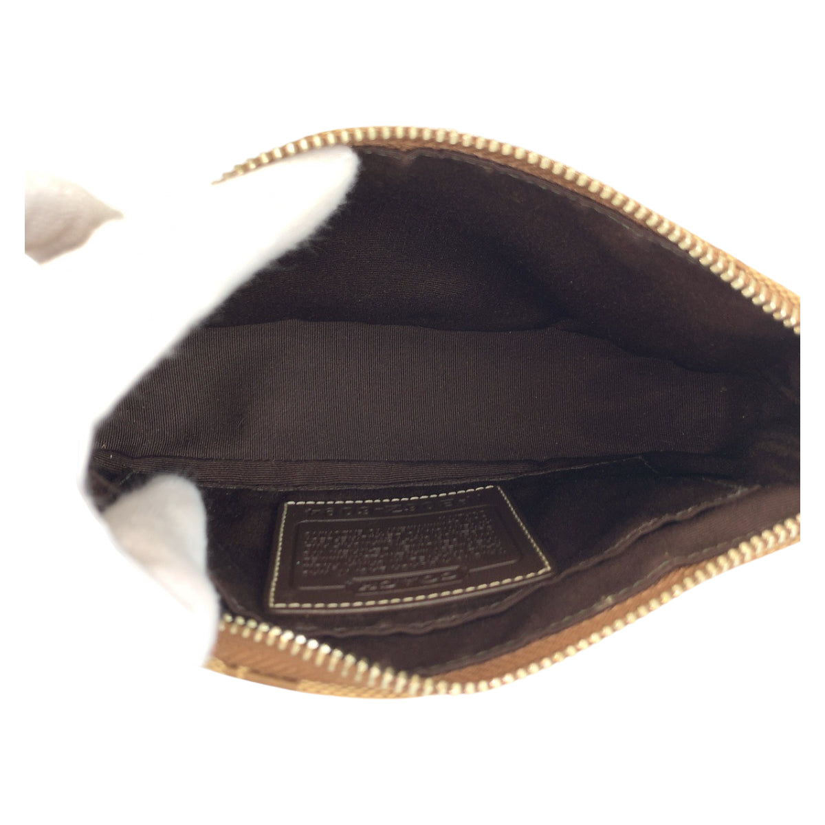 22374
COACH コーチ シグネチャー ベージュ ブラウン シルバー金具 キャンバス / レザー B06Z-6094 ハンドバッグ アクセサリーポーチ レディース A7