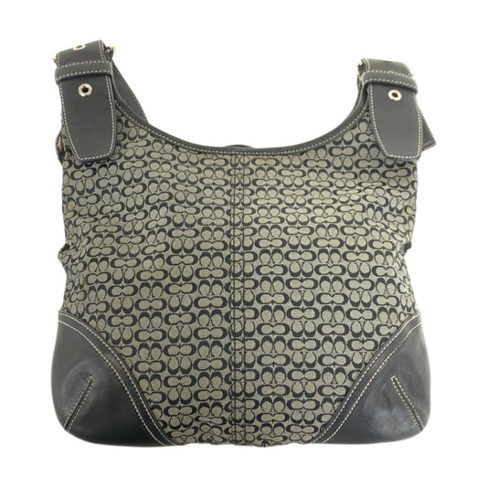 22378
COACH コーチ ミニシグネチャー ソーホー グレー グレージュ シルバー金具 キャンバス / レザー 6386 ショルダーバッグ ポシェット レディース AB6