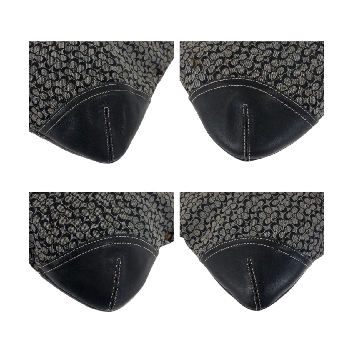 22378
COACH コーチ ミニシグネチャー ソーホー グレー グレージュ シルバー金具 キャンバス / レザー 6386 ショルダーバッグ ポシェット レディース AB6