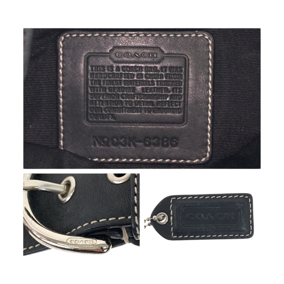 22378
COACH コーチ ミニシグネチャー ソーホー グレー グレージュ シルバー金具 キャンバス / レザー 6386 ショルダーバッグ ポシェット レディース AB6