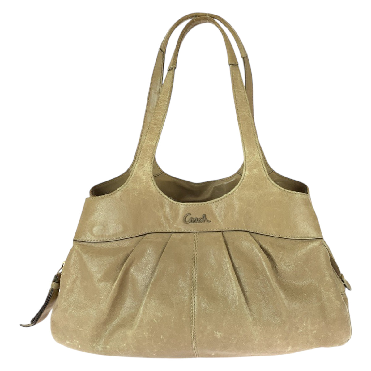 22380
COACH コーチ ベージュ ゴールド金具 レザー 14052 トートバッグ ショルダーバッグ レディース B3