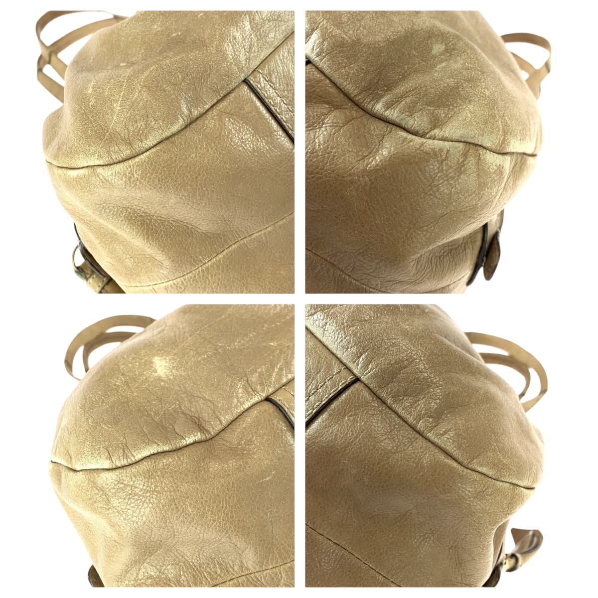 22380
COACH コーチ ベージュ ゴールド金具 レザー 14052 トートバッグ ショルダーバッグ レディース B3