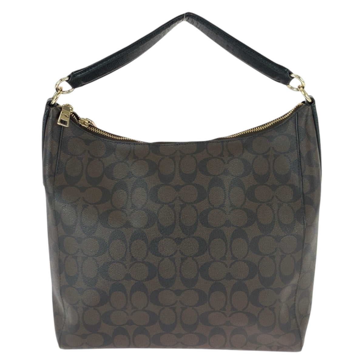 22381
COACH コーチ シグネチャー ブラウン ゴールド金具 PVC F34910 ショルダーバッグ ハンドバッグ レディース AB6