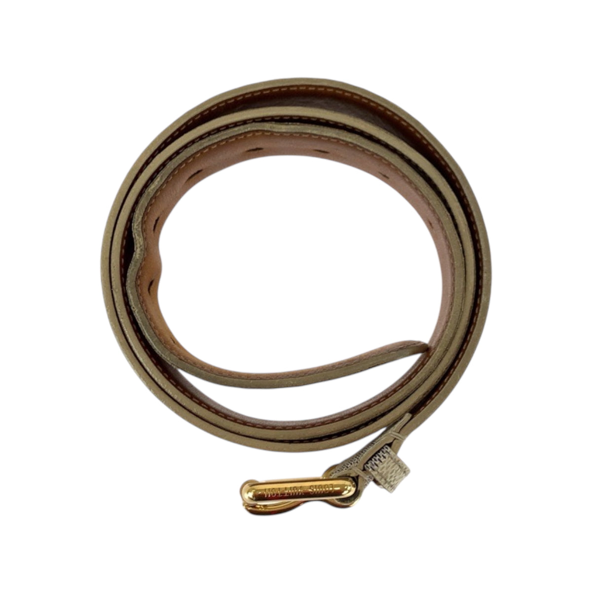 22383
LOUIS VUITTON ルイヴィトン ダミエ アズール サンチュール ポシェット ソロ ホワイト グレー ゴールド金具 PVC / レザー M9835 ベルト 男女兼用 メンズ AB8