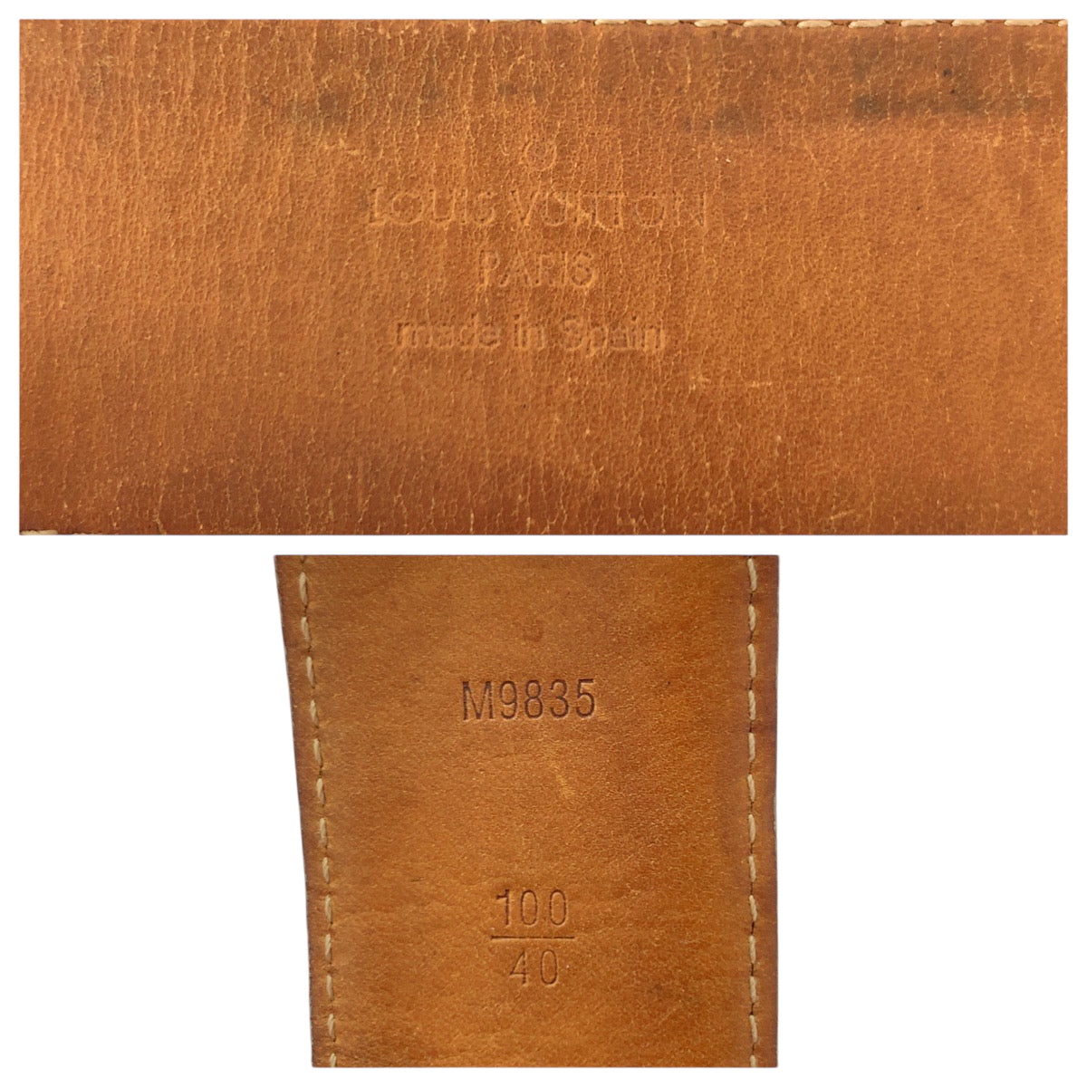 22383
LOUIS VUITTON ルイヴィトン ダミエ アズール サンチュール ポシェット ソロ ホワイト グレー ゴールド金具 PVC / レザー M9835 ベルト 男女兼用 メンズ AB8