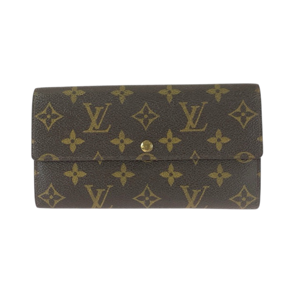 22390
LOUIS VUITTON ルイヴィトン モノグラム ポシェット ポルトモネ クレディ ブラウン ゴールド金具 PVC M61725 長財布 ロングウォレット レディース ABP10