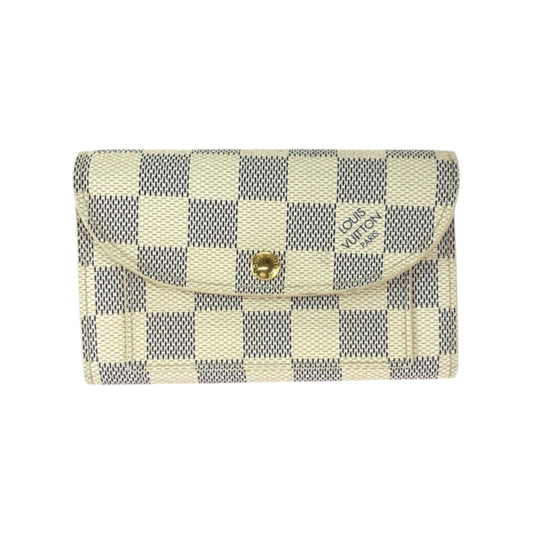 22392
LOUIS VUITTON ルイヴィトン ダミエ アズール サンチュール ポシェット ソロ ホワイト グレー ゴールド金具 PVC M9835 コインケース 小銭入れ 男女兼用 レディース ABP14