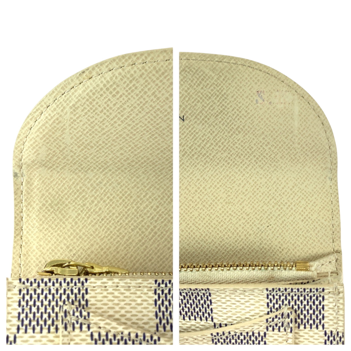 22392
LOUIS VUITTON ルイヴィトン ダミエ アズール サンチュール ポシェット ソロ ホワイト グレー ゴールド金具 PVC M9835 コインケース 小銭入れ 男女兼用 レディース ABP14