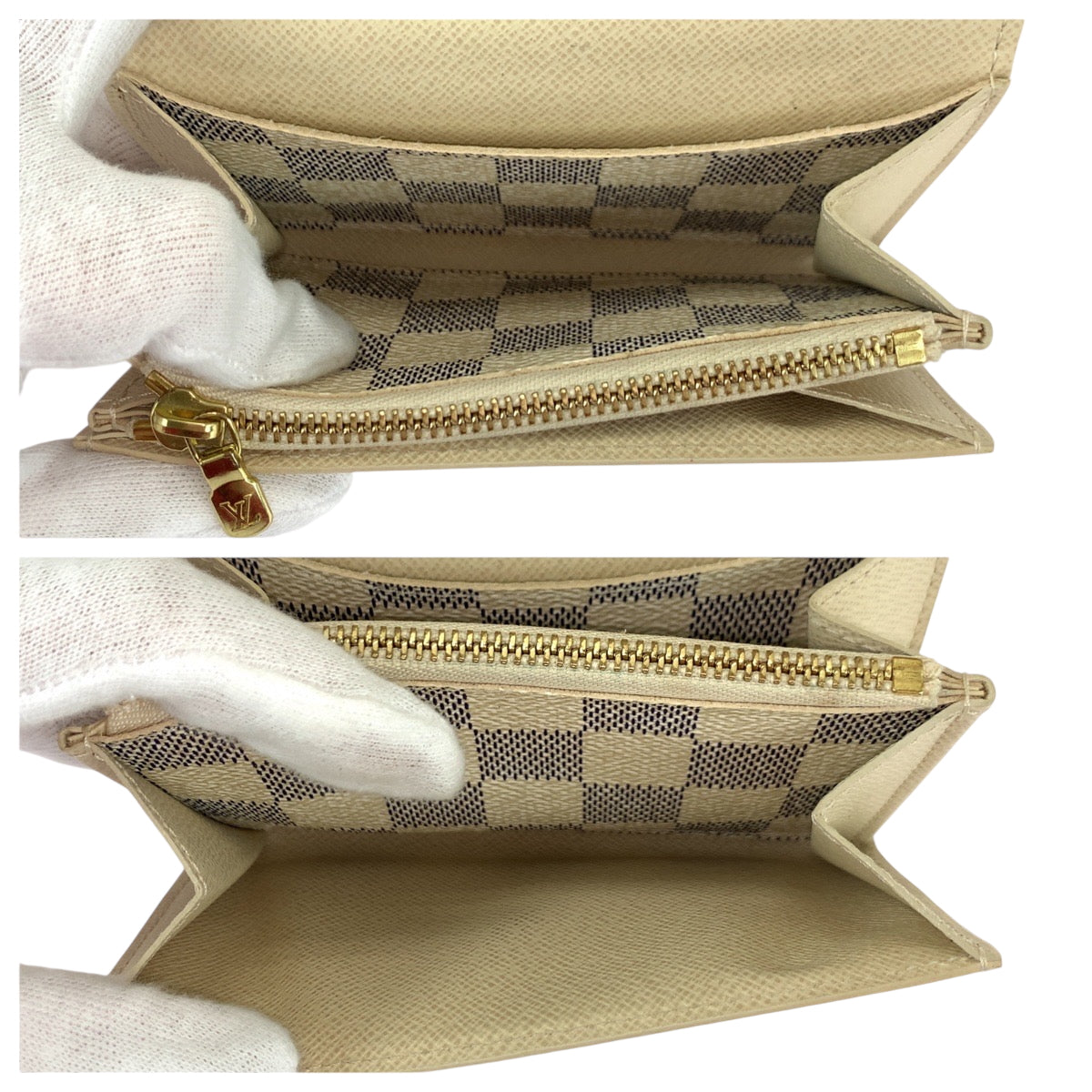 22392
LOUIS VUITTON ルイヴィトン ダミエ アズール サンチュール ポシェット ソロ ホワイト グレー ゴールド金具 PVC M9835 コインケース 小銭入れ 男女兼用 レディース ABP14