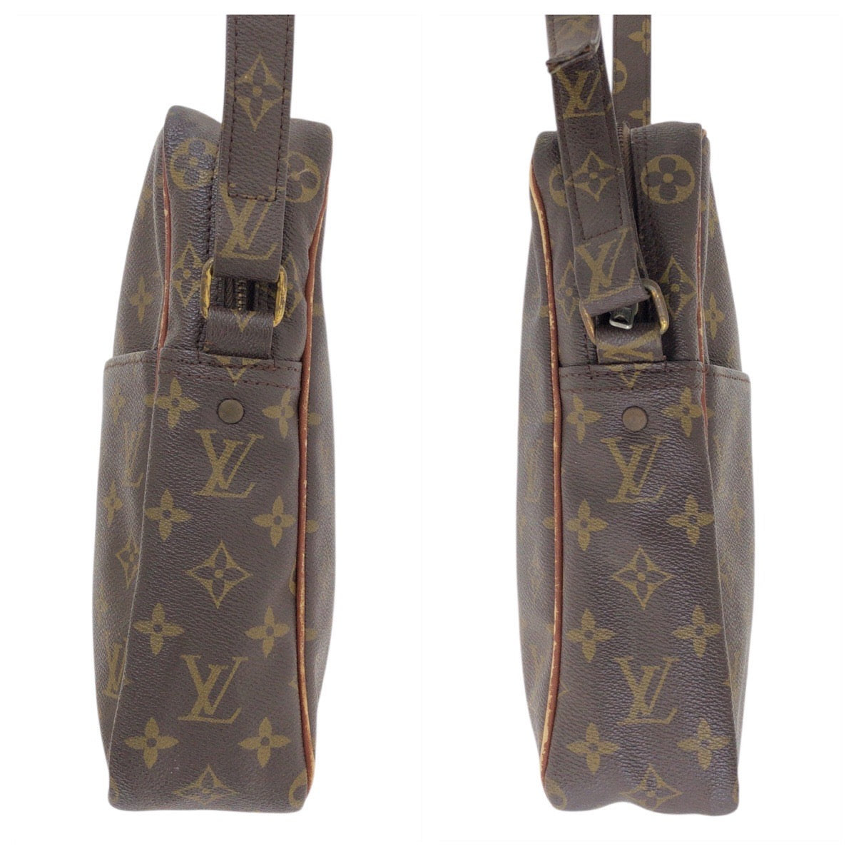 22394
LOUIS VUITTON ルイヴィトン モノグラム マルソー ブラウン ゴールド金具 PVC M40264 ショルダーバッグ ポシェット レディース B10