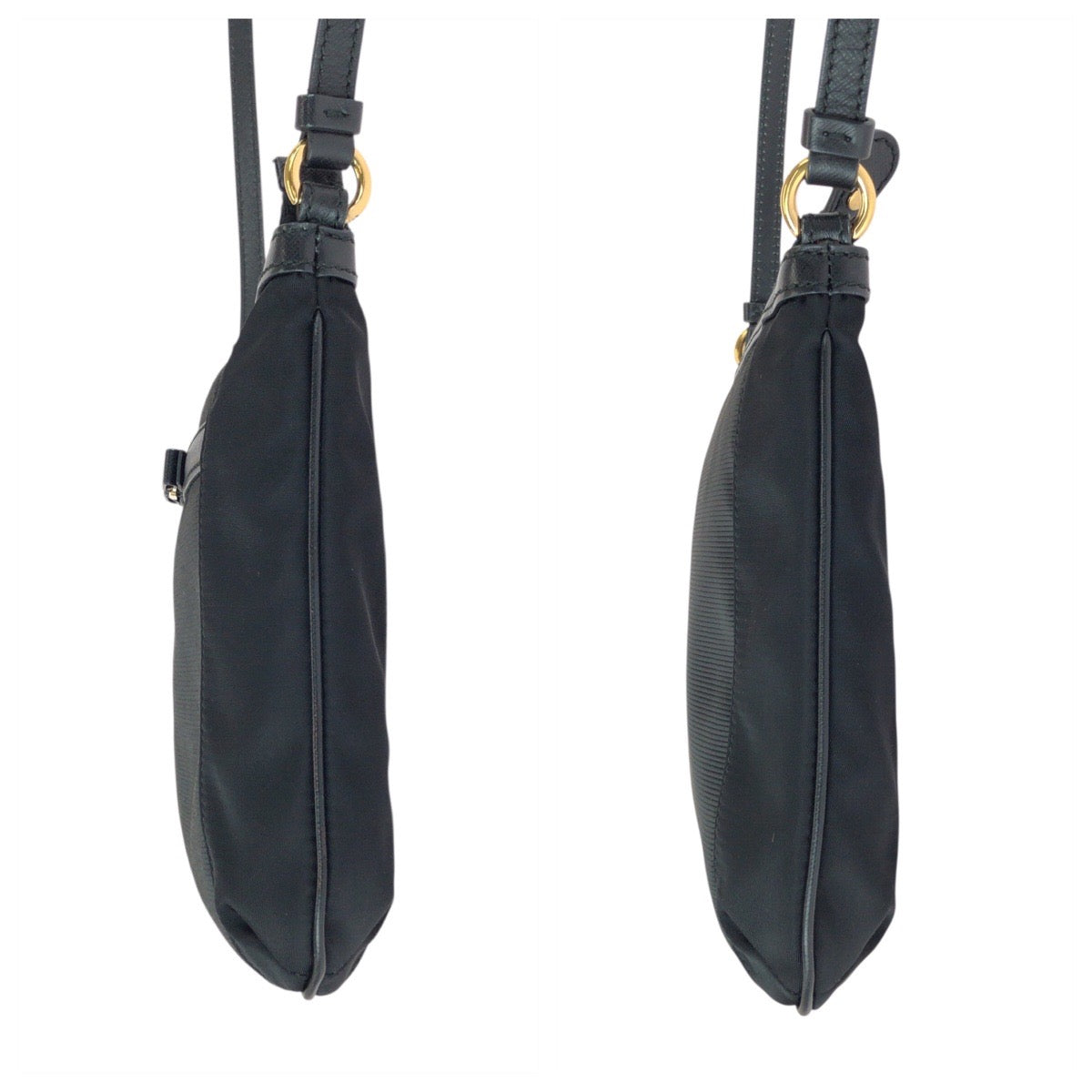 22396
Salvatore Ferragamo サルヴァトーレフェラガモ ヴァラ リボン ブラック 黒 ゴールド金具 ナイロン / レザー AU21 C170 ショルダーバッグ ポシェット レディース ABP14