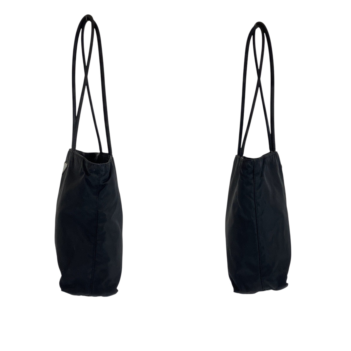 22398
PRADA プラダ テスート 三角ロゴプレート ブラック 黒 シルバー金具 ナイロン トートバッグ ショルダーバッグ レディース AB18