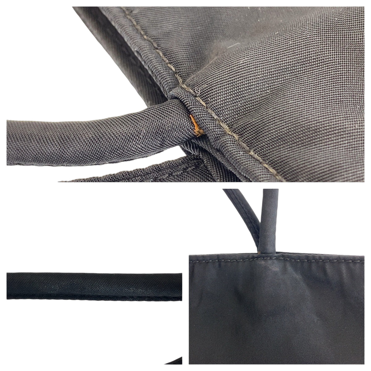 22398
PRADA プラダ テスート 三角ロゴプレート ブラック 黒 シルバー金具 ナイロン トートバッグ ショルダーバッグ レディース AB18