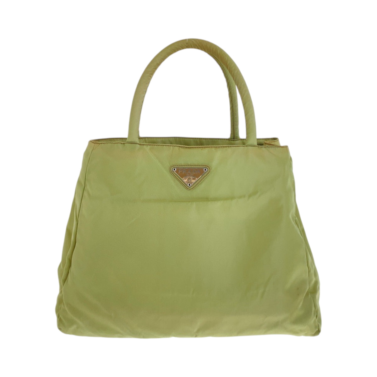22399
PRADA プラダ テスート 三角ロゴプレート グリーン シルバー金具 ナイロン トートバッグ ハンドバッグ レディース B7