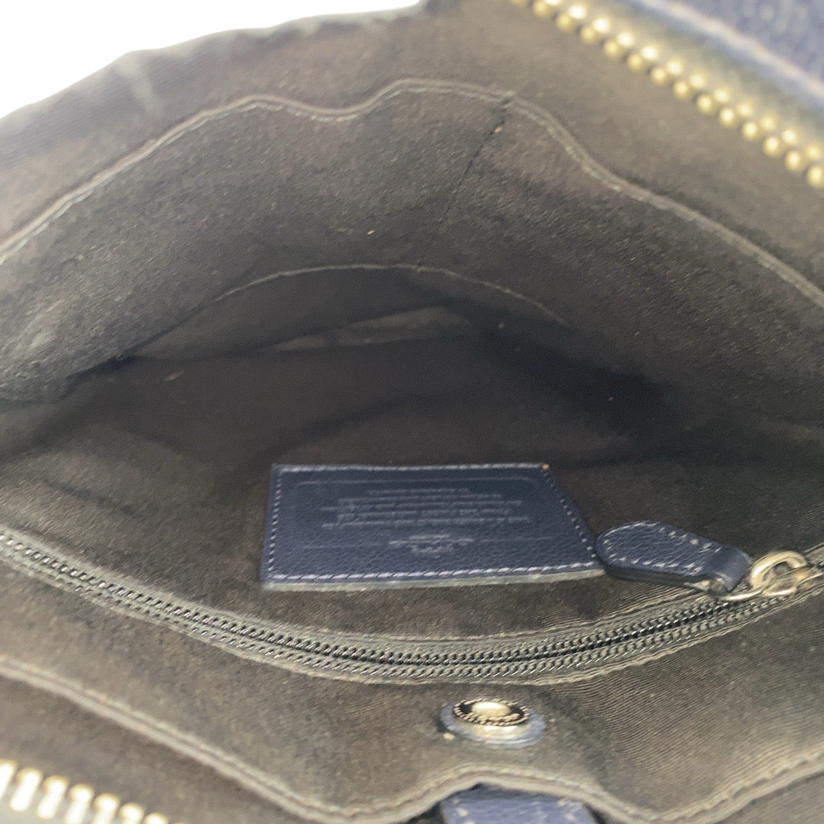 22400
COACH コーチ ブルー ネイビー シルバー金具 レザー ショルダーバッグ ポシェット メンズ AB7