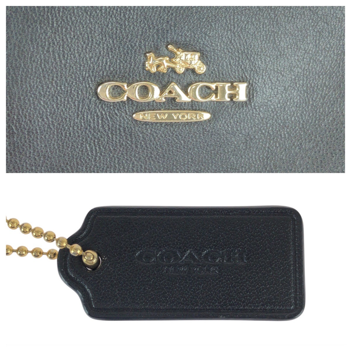 22401
COACH コーチ ブラック 黒 ゴールド金具 レザー D1581-F51900 ハンドバッグ ショルダーバッグ 2way レディース ABP8