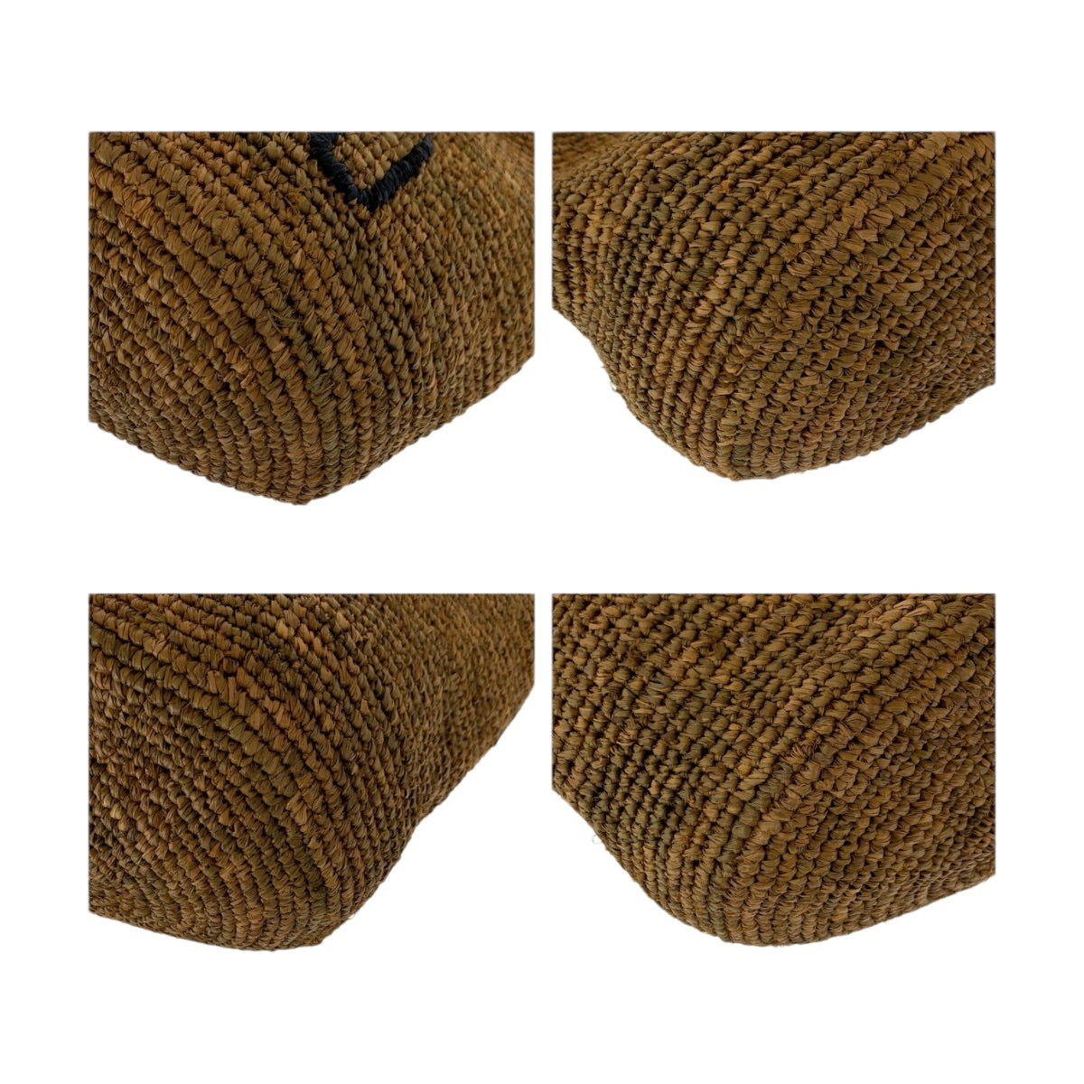 22403
POLO RALPH LAUREN ポロ ラルフローレン ブラウン ブラック ゴールド金具 ラフィア / レザー トートバッグ ショルダーバッグ レディース ABP8