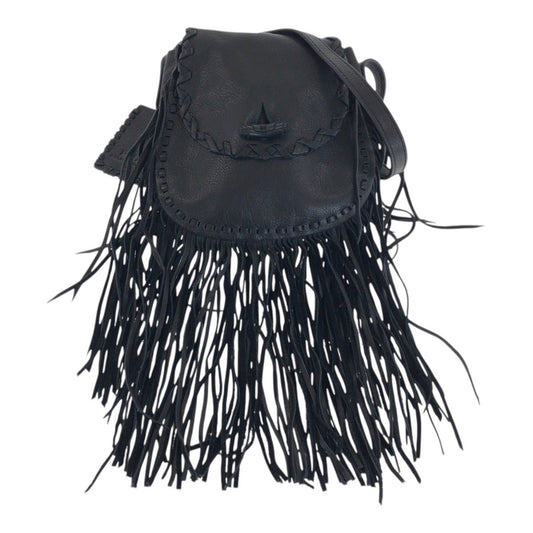 22408
POLO RALPH LAUREN ポロ ラルフローレン フリンジ ブラック 黒 レザー ショルダーバッグ ポシェット レディース ABP8