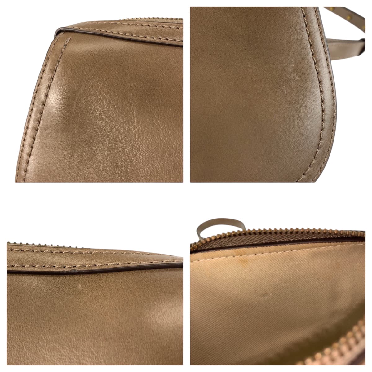 22411
POLO RALPH LAUREN ポロ ラルフローレン ブラウン ゴールド金具 レザー ショルダーバッグ ポシェット レディース ABP8