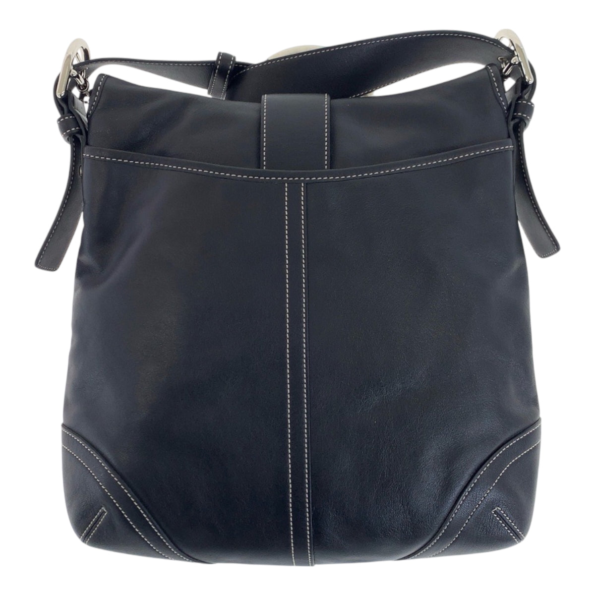22414
COACH Soho Small Duffle Black with Silver Hardware Leather 9481 Shoulder Bag Unisex Women's A10