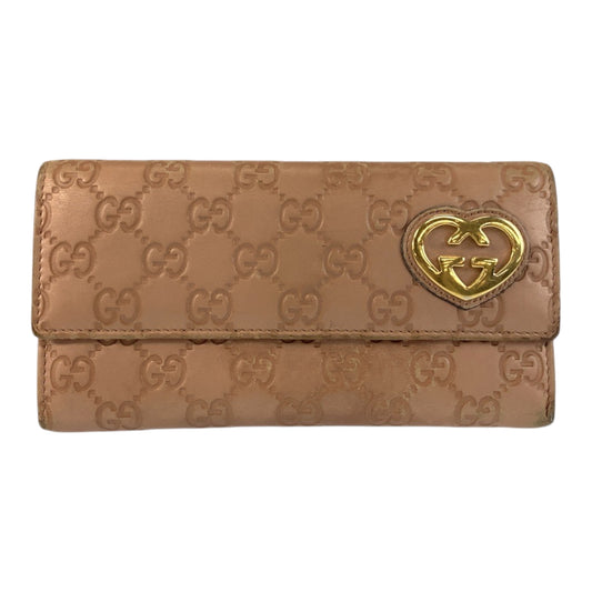 22418
GUCCI グッチ グッチシマ ラブリー ピンクベージュ ゴールド金具 レザー 251861 長財布 ロングウォレット レディース AB7