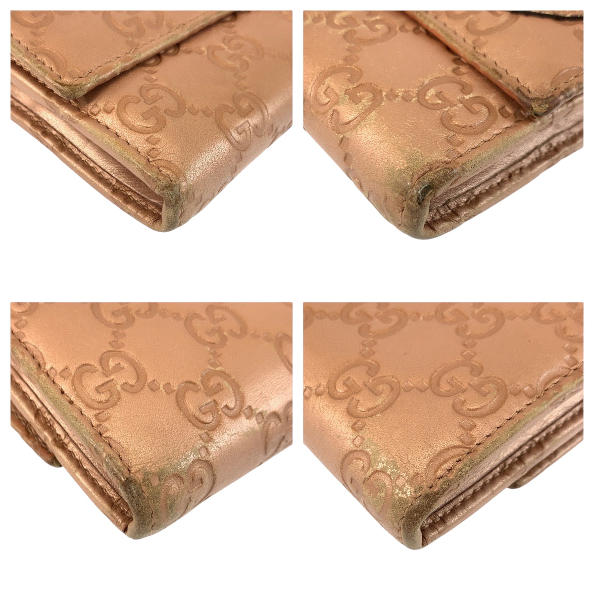 22418
GUCCI グッチ グッチシマ ラブリー ピンクベージュ ゴールド金具 レザー 251861 長財布 ロングウォレット レディース AB7