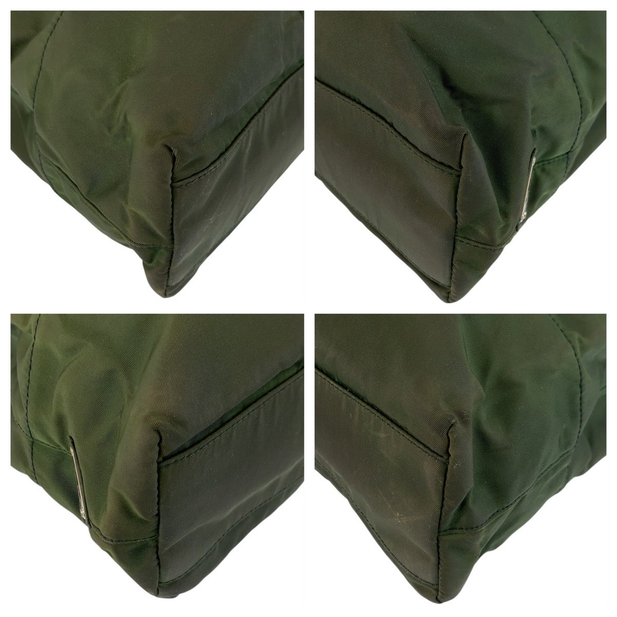 22425
PRADA プラダ グリーン ブラック ナイロン / プラスチック トートバッグ チェーンショルダーバッグ レディース AB8