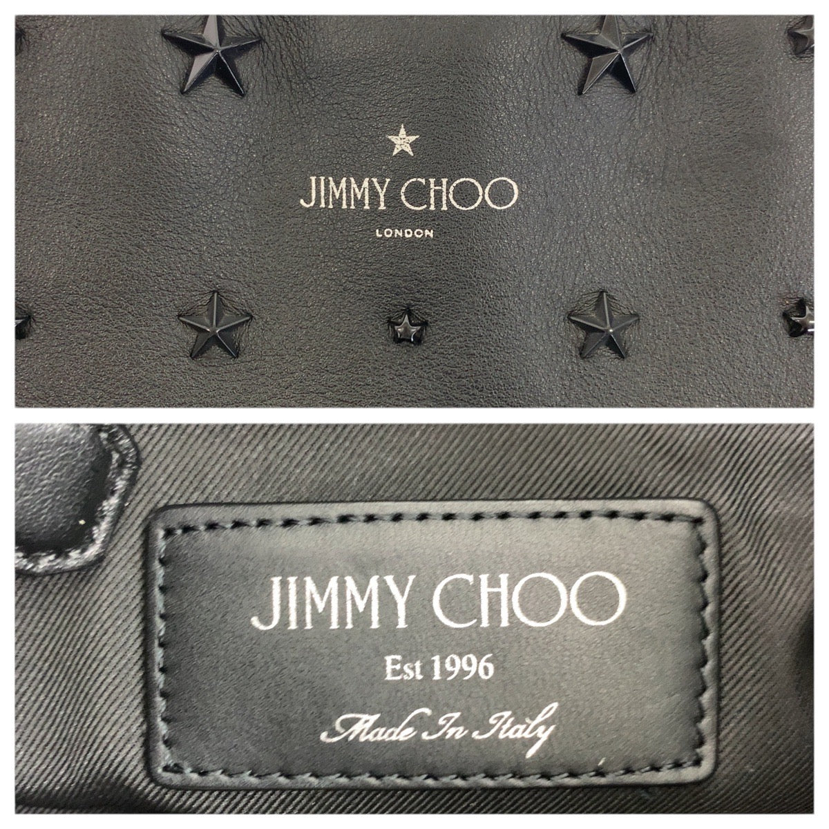 22427
JIMMY CHOO PIMLICO Studded Black Silver Hardware Leather Tote Bag Business Bag Men's ABP45