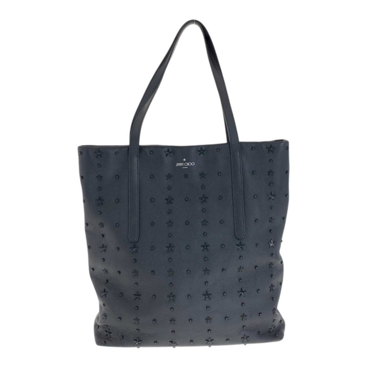 22427
JIMMY CHOO PIMLICO Studded Black Silver Hardware Leather Tote Bag Business Bag Men's ABP45