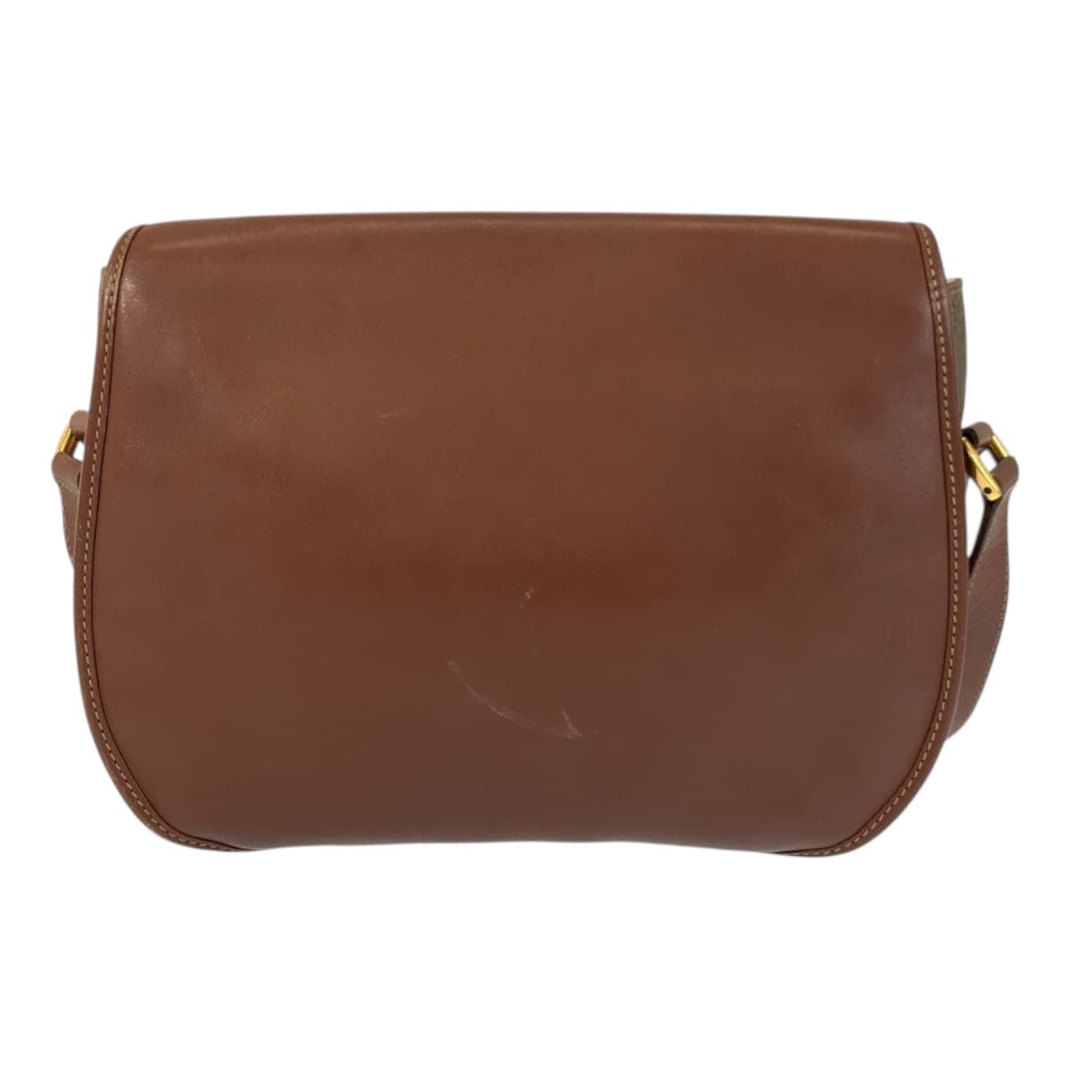 22429
GUCCI グッチ ヴィンテージ オールドグッチ ブラウン ゴールド金具 レザー / キャンバス 001 084 1304 ショルダーバッグ ポシェット レディース AB20