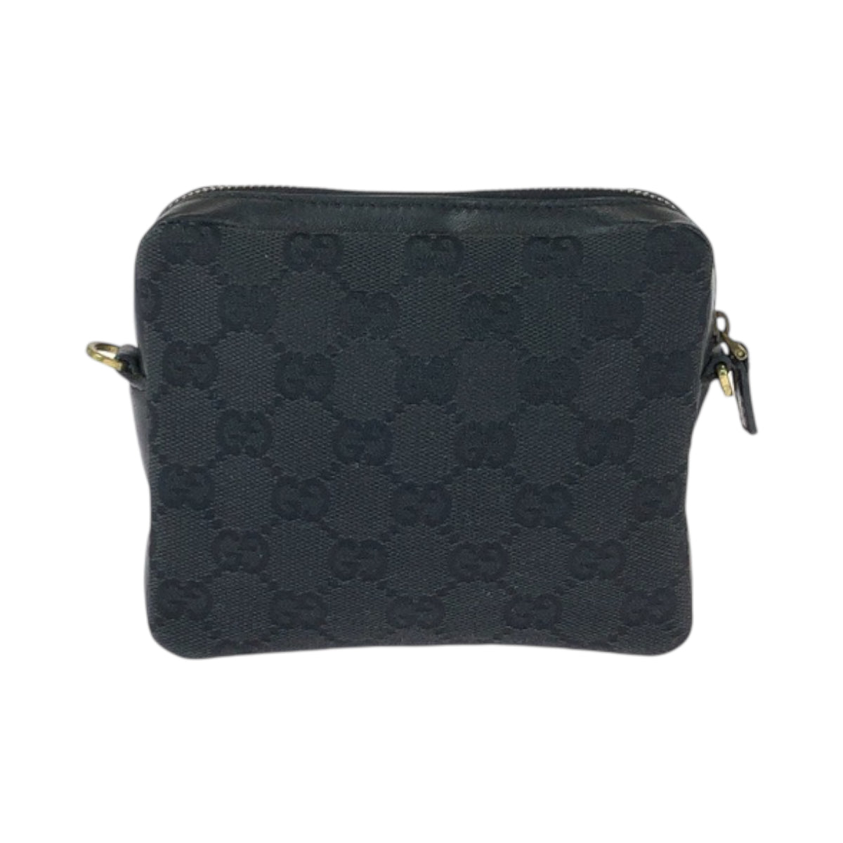 22432
GUCCI グッチ ブラック 黒 ゴールド金具 GGキャンバス / レザー 90666 ショルダーバッグ ミニショルダーバック ポシェット レディース ABP30