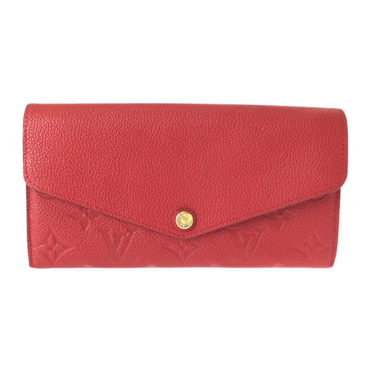22433
LOUIS VUITTON ルイヴィトン モノグラム アンプラント ポルトフォイユ サラ レッド ゴールド金具 レザー M61181 長財布 ロングウォレット レディース A28