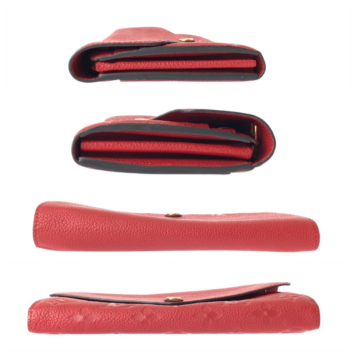 22433
LOUIS VUITTON ルイヴィトン モノグラム アンプラント ポルトフォイユ サラ レッド ゴールド金具 レザー M61181 長財布 ロングウォレット レディース A28