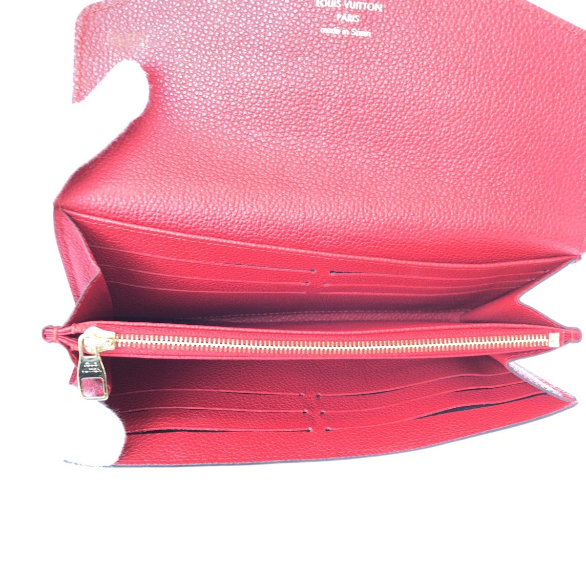 22433
LOUIS VUITTON ルイヴィトン モノグラム アンプラント ポルトフォイユ サラ レッド ゴールド金具 レザー M61181 長財布 ロングウォレット レディース A28