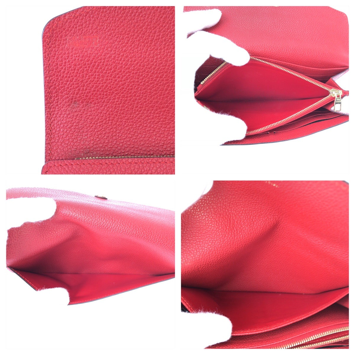 22433
LOUIS VUITTON ルイヴィトン モノグラム アンプラント ポルトフォイユ サラ レッド ゴールド金具 レザー M61181 長財布 ロングウォレット レディース A28