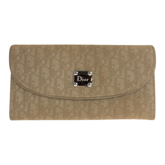 22435
Christian Dior クリスチャンディオール トロッター ベージュ シルバー金具 キャンバス / レザー 長財布 ロングウォレット レディース AB10