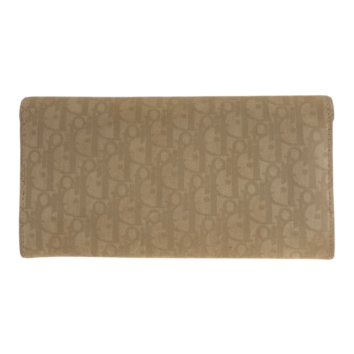 22435
Christian Dior Trotter Beige Silver Hardware Canvas / Leather Long Wallet Women's AB10