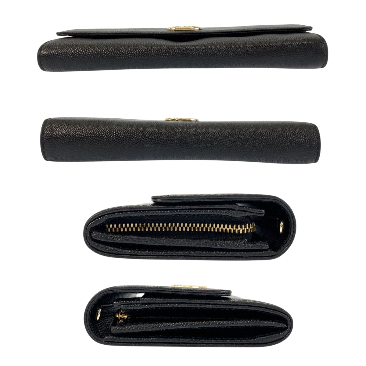22437
Christian Dior CD Logo Black Gold Hardware Leather MC0131 Long Wallet Women's ABP15