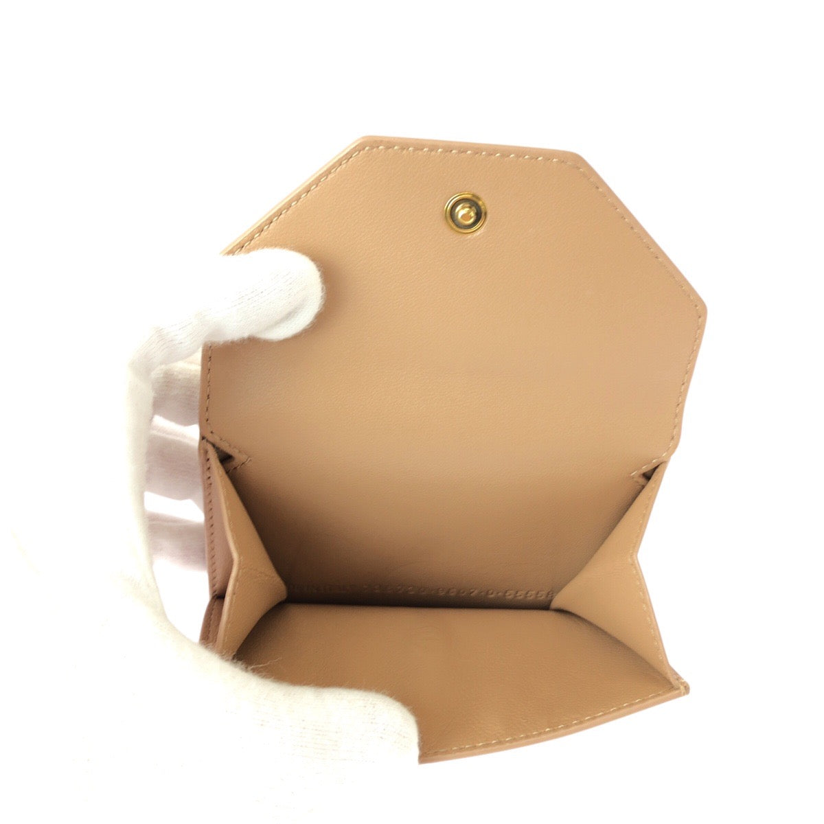 22439
BALENCIAGA バレンシアガ ベージュ ゴールド金具 レザー 73630 9607 O 555583 折り財布 コンパクトウォレット レディース A24