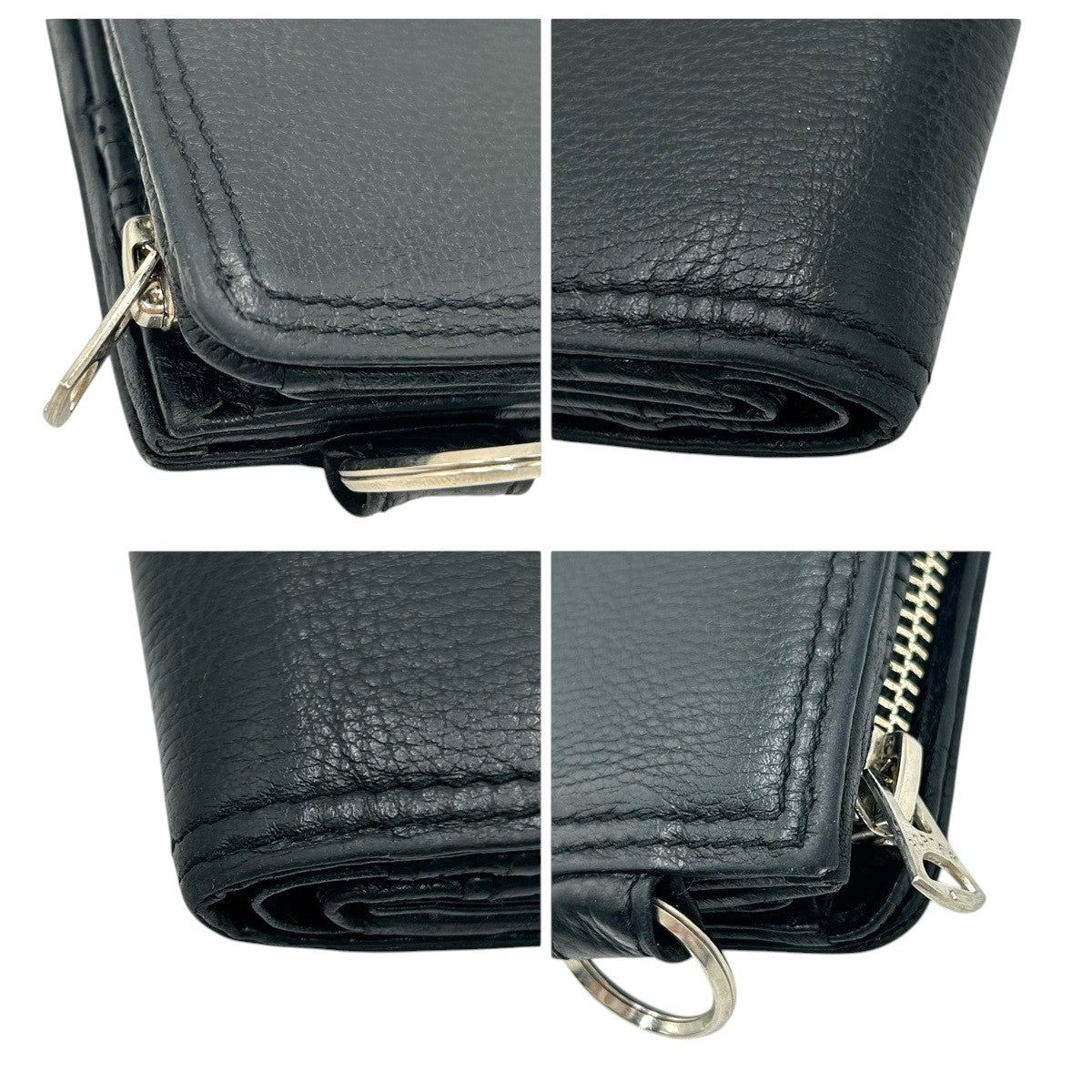 22441
PORTER CALM Black Leather Bi-Fold Wallet Compact Wallet Men's AB2