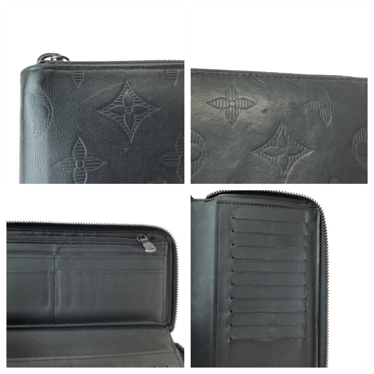 22444
LOUIS VUITTON ルイヴィトン モノグラム シャドウ ジッピーウォレット ヴェルティカル ブラック 黒 レザー M62902 長財布 ロングウォレット メンズ AB18